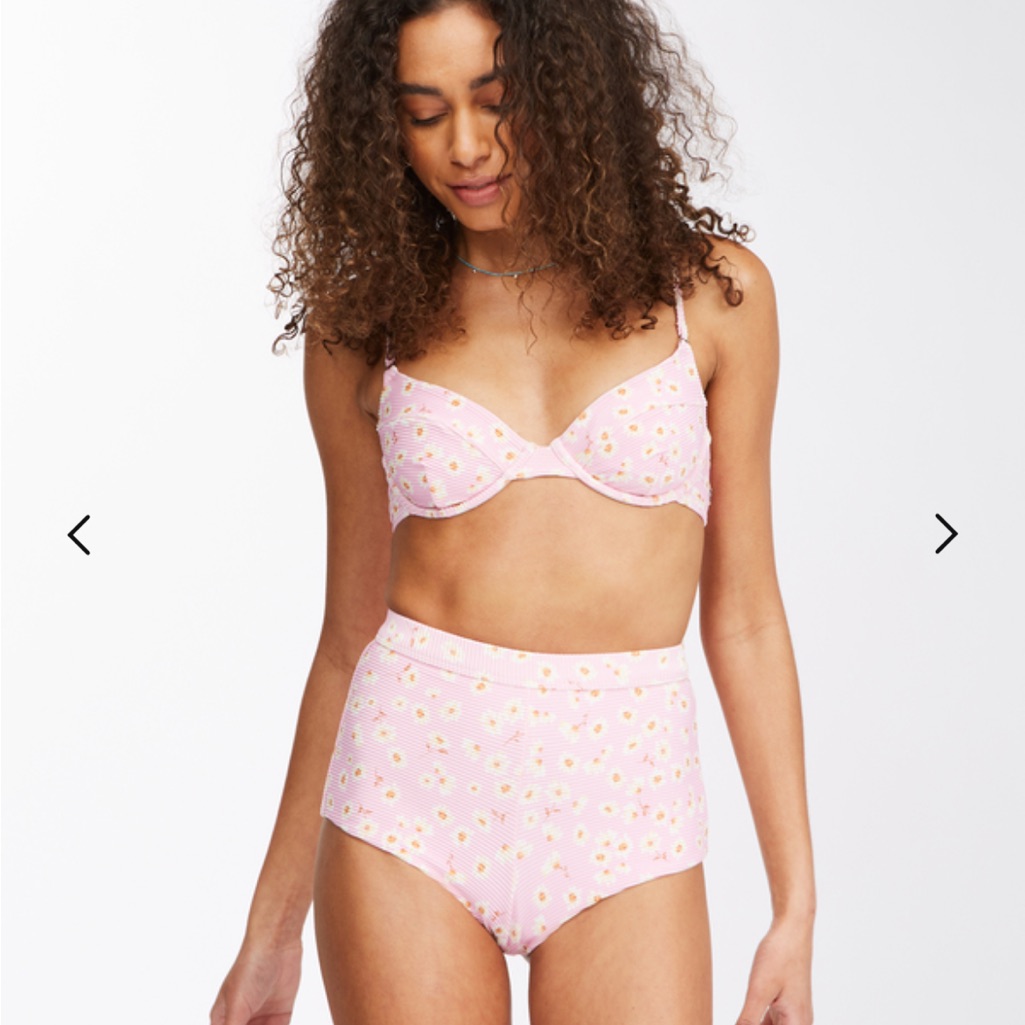 Billabong Daisy Craze Full Coverage Bikini Set Nwt